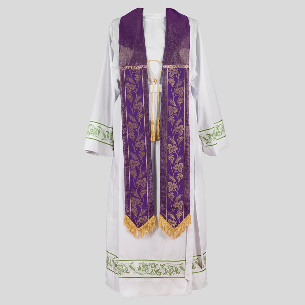 Camice con stola viola,variante lurex